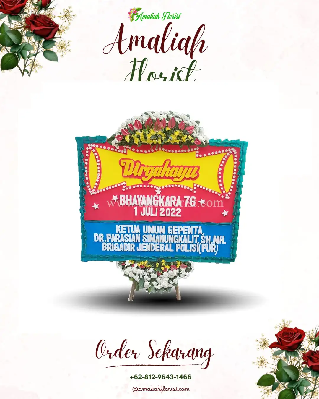 Papan Bunga HUT Ulang Tahun Silih Nara