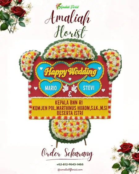 Papan Bunga Pernikahan Silih Nara